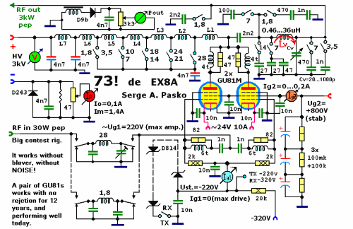 Схема усилителя мощности на ГУ-81